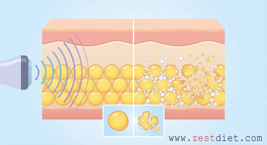 نحوه عملکرد کویتیشن و شکستن بافت چربی با امواج فراصوت (اولتراسوند)

